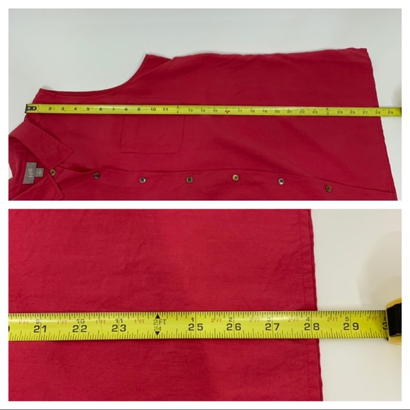 J. Jill 100% Silk Sleeveless Button Up Watermelon Pink Blouse Size Medium - Picture 13 of 13